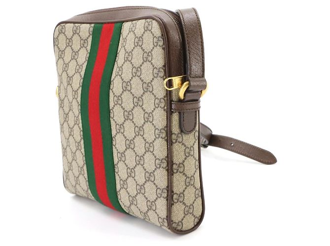 Borsa a spalla piccola Gucci Ophidia Marrone Beige - vista 3