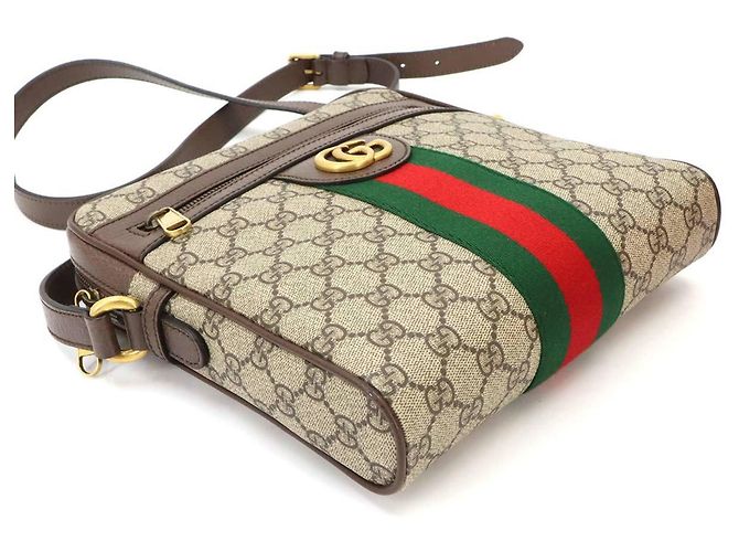 Borsa a spalla piccola Gucci Ophidia Marrone Beige - vista 4