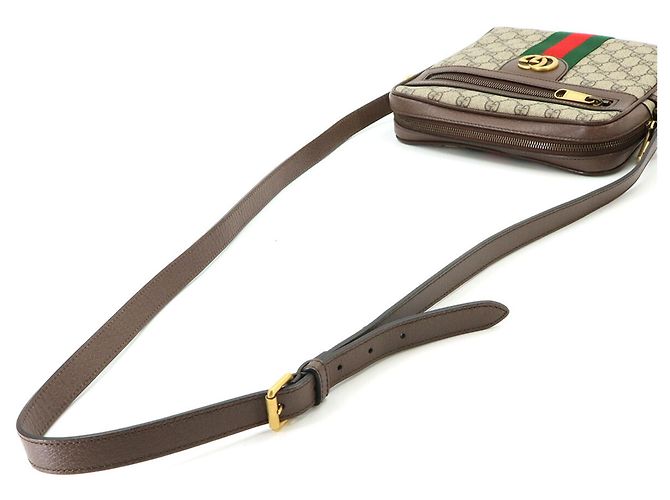 Borsa a spalla piccola Gucci Ophidia Marrone Beige - vista 5