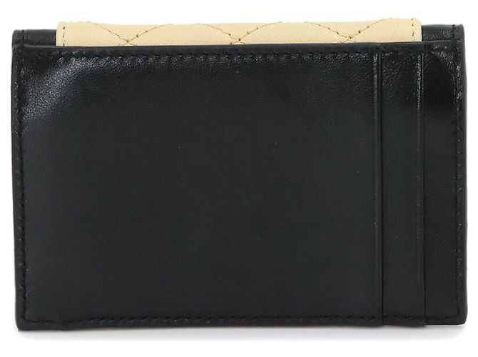 Autre Marque Porte-cartes à rabat Saint Laurent Gaby Noir Beige - vue 2