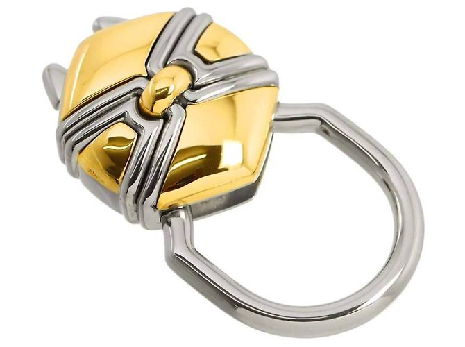 Bulgari Portachiavi Bvlgari BVLGARI Charm in oro giallo e acciaio inossidabile - vista 3