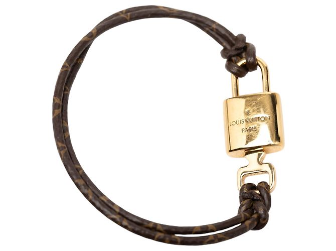 Bracciale Louis Vuitton Brown Monogram LV Padlock 17 Marrone - vista 5
