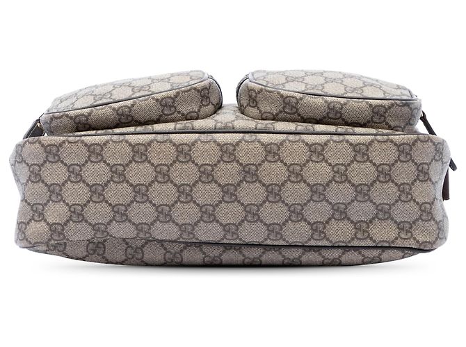Borsa a tracolla Gucci Beige GG Supreme con doppia tasca - vista 3