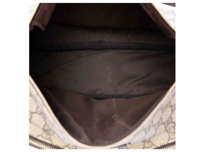 Borsa a tracolla Gucci Beige GG Supreme con doppia tasca - vista 4