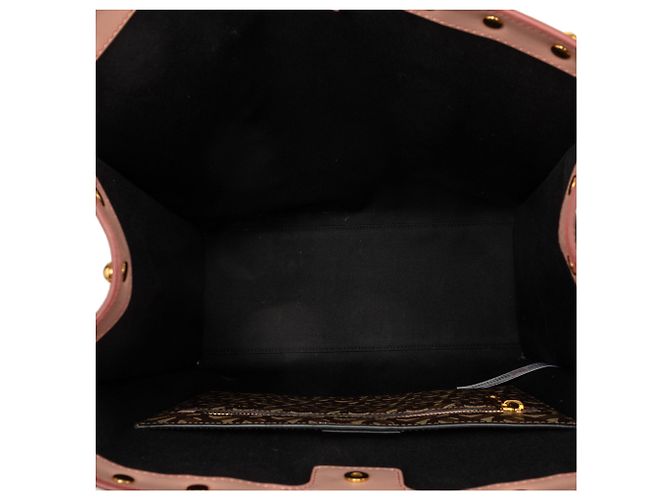 Burberry Brown TB Monogram E Canvas und Leder Tote mit Nieten, vertikal - Ansicht 4