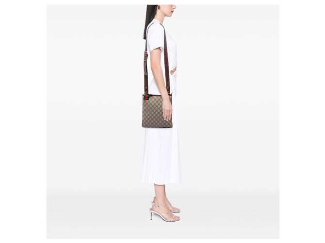 Borsa a tracolla Gucci Beige GG Supreme Web - vista 6