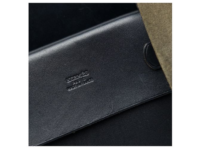 Hermès Black Toile and Vache Hunter Herbag Cabas MM Preto - vista 5