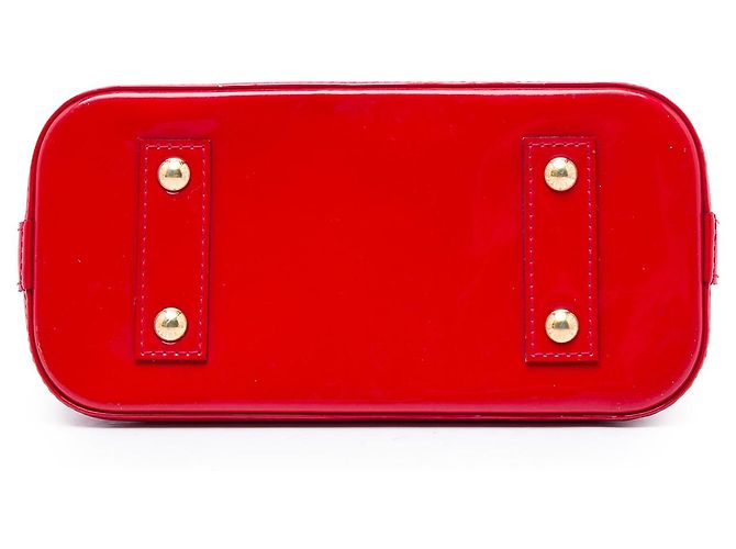 Louis Vuitton Red Monogram Vernis Alma BB Rosso - vista 3