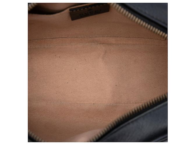 Gucci Borsa a tracolla Small GG Marmont Matelassé in pelle di vitello nera Nero - vista 4