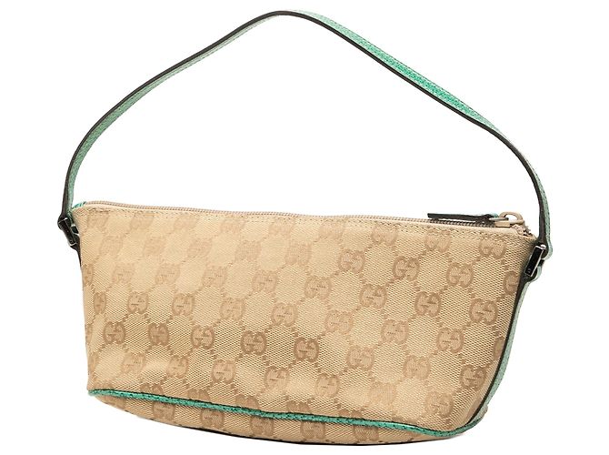 Gucci Beige GG Canvas Boat - vista 2