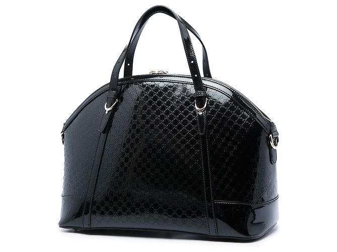 Bolso Gucci Nice Dome Large de charol Microguccissima negro - vista 2
