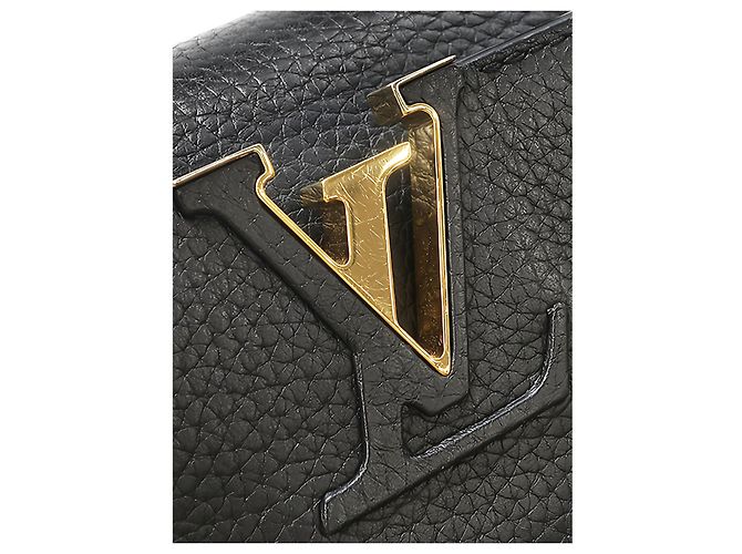 Louis Vuitton Black Taurillon Mini Capucines Nero - vista 11