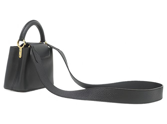 Louis Vuitton Black Taurillon Mini Capucines Nero - vista 2