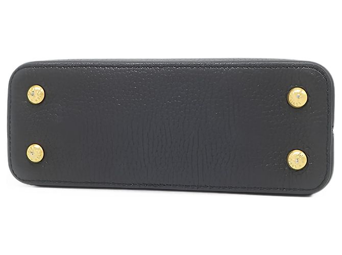 Louis Vuitton Black Taurillon Mini Capucines Nero - vista 3