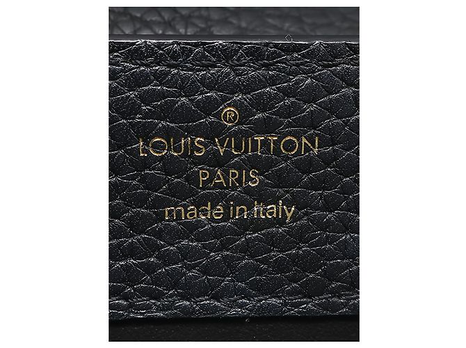Louis Vuitton Black Taurillon Mini Capucines Nero - vista 5
