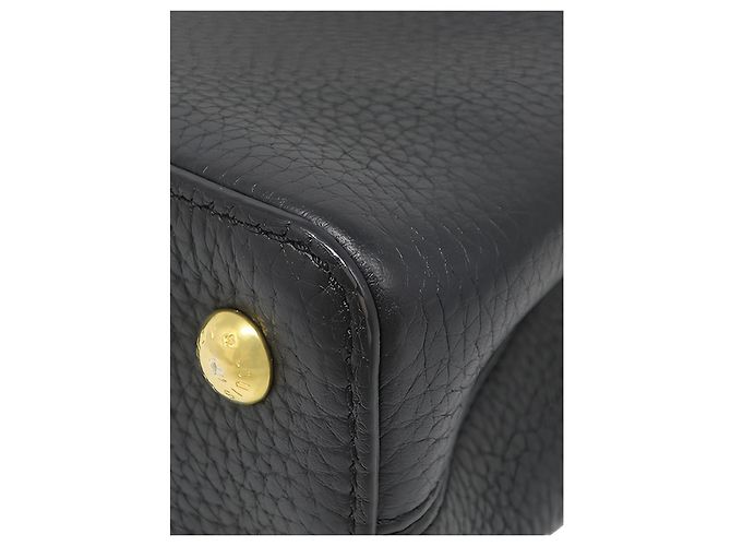 Louis Vuitton Black Taurillon Mini Capucines Nero - vista 7