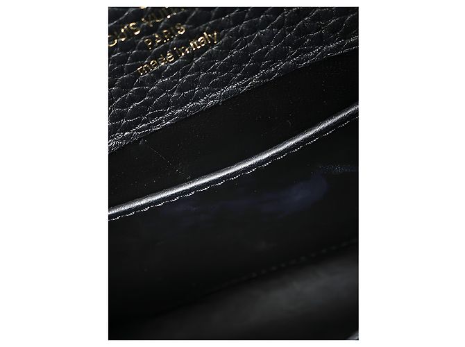 Louis Vuitton Black Taurillon Mini Capucines Nero - vista 9