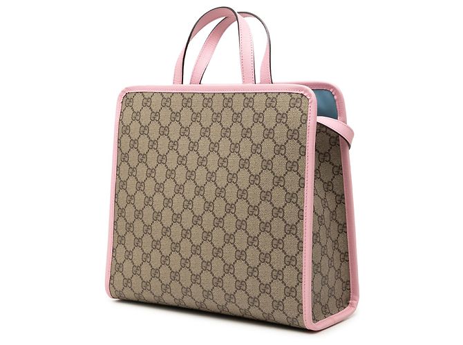 Borsa Satchel Gucci Beige Yuko Higuchi GG Supreme Rabbit - vista 2