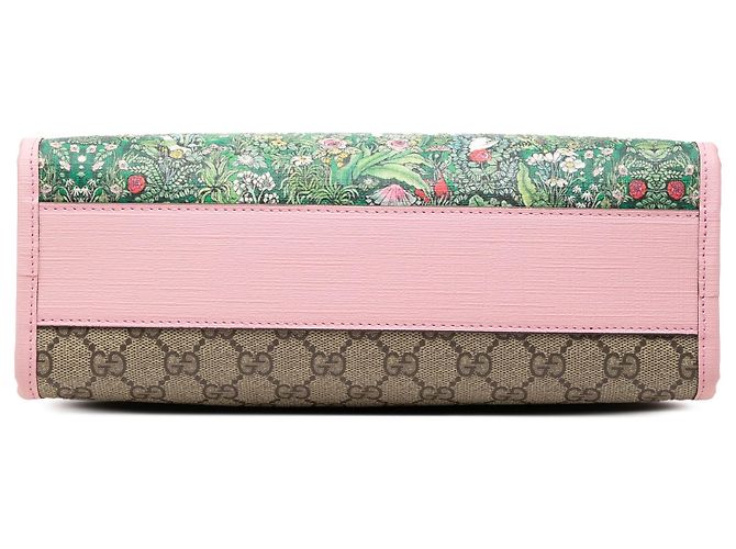 Borsa Satchel Gucci Beige Yuko Higuchi GG Supreme Rabbit - vista 3