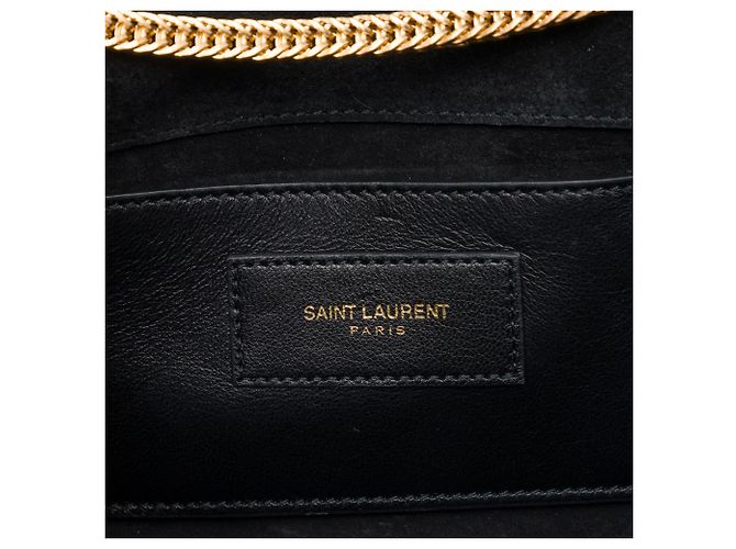 Autre Marque Saint Laurent Black Medium Patent Classic Monogram Kate Tassel Crossbody Nero - vista 5