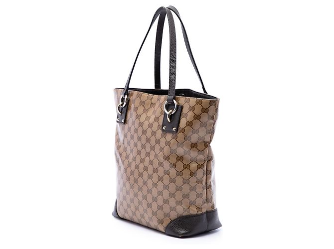 Borsa Tote Gucci Beige GG Crystal con Charms Verticali - vista 2