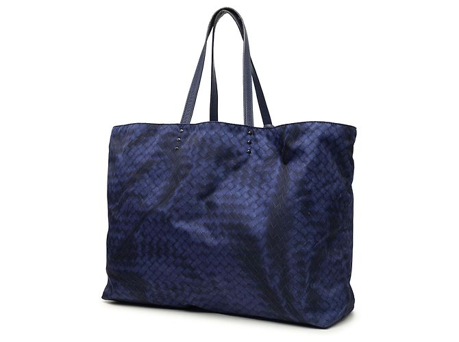 Bottega Veneta Blue Nylon Intrecciolusion Tote Blau - Ansicht 2