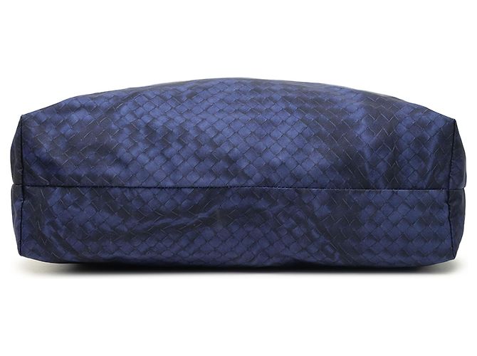 Bottega Veneta Blue Nylon Intrecciolusion Tote Blau - Ansicht 3