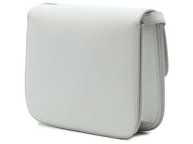 Céline Celine White Medium Calfskin Classic Box Bianco - vista 2