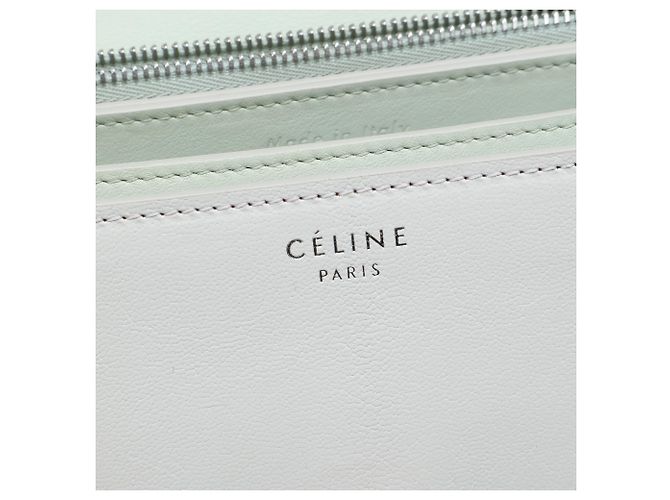 Céline Celine White Medium Calfskin Classic Box Bianco - vista 5