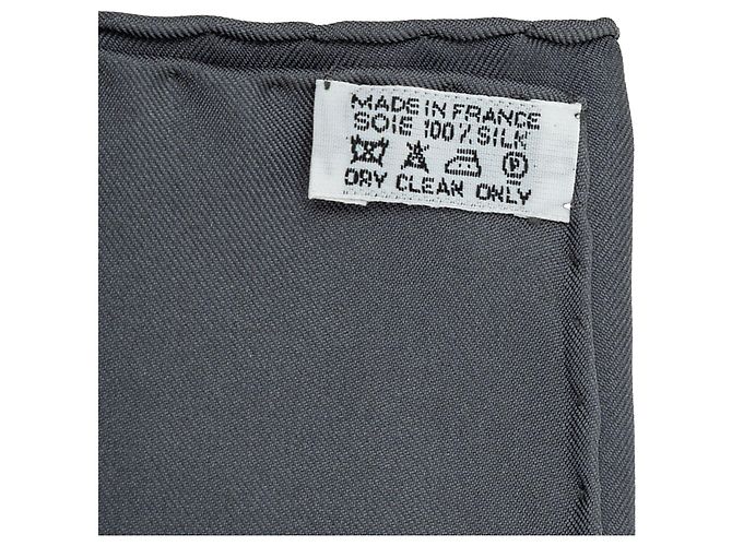 Lenço de seda Hermès Gray Azvlejos 90 Marrom - vista 4