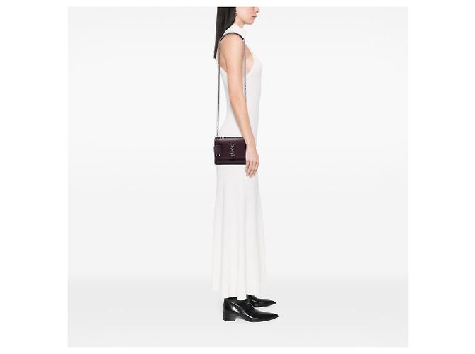 Autre Marque Saint Laurent Purple Small Grained Calfskin Monogram Sunset Crossbody Porpora - vista 6