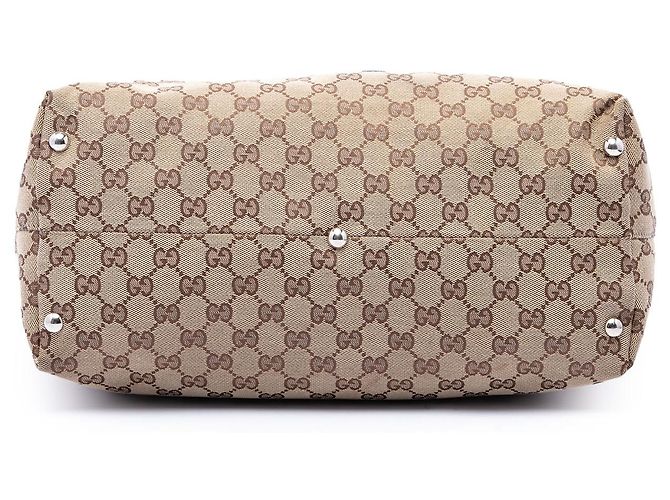 Sac Tote Gucci Beige GG Canvas Icon Bit - vue 3