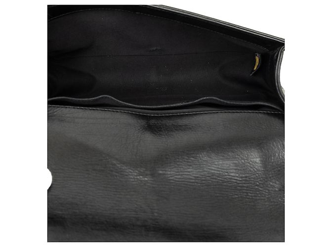 Le Boy Chanel Black Old Medium Quilted Lambskin Double Stitch Boy Flap Preto - vista 4