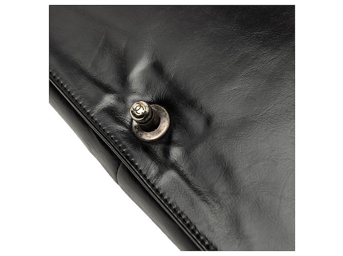 Le Boy Chanel Black Old Medium Quilted Lambskin Double Stitch Boy Flap Preto - vista 6