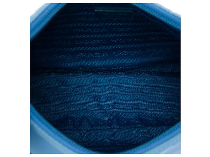Borsa a tracolla Prada Blue Mini Tessuto Re Edition 2000 - vista 4
