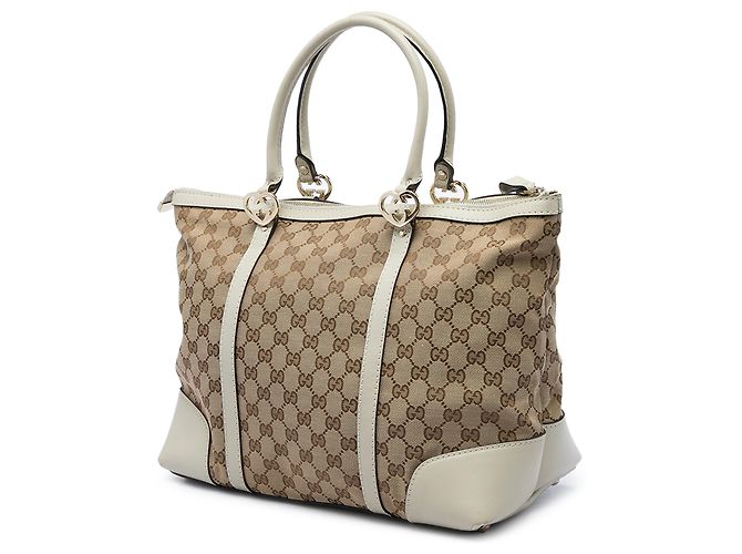 Gucci Lovely Tote aus beigem GG Canvas - Ansicht 2