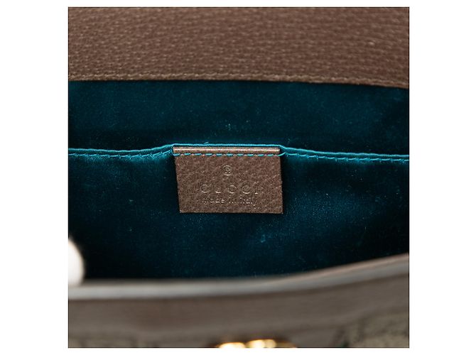 Gucci Beige Small GG Supreme Web Ophidia Chain Crossbody - vista 5