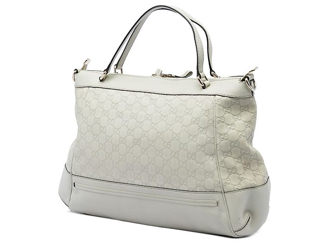 Bolsa Satchel Gucci White Guccissima Mayfair Branco - vista 2
