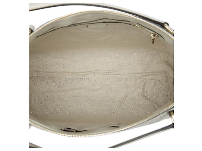 Bolsa Satchel Gucci White Guccissima Mayfair Branco - vista 4