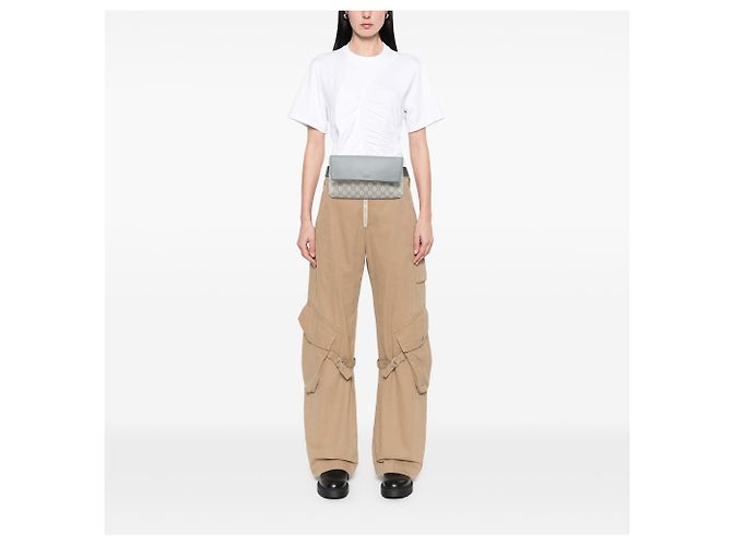 Gucci Beige GG Supreme Gürteltasche mit Klappe - Ansicht 5