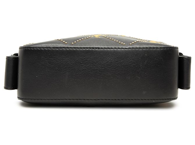 Chloé Borsa crossbody in vitello nero con borchie e ricami di piccoli cavalli - vista 3
