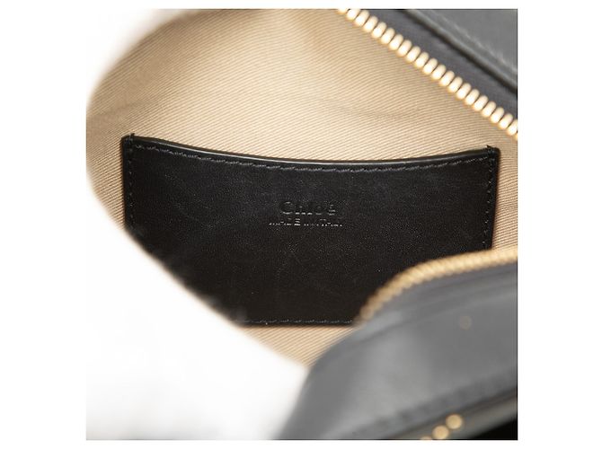Chloé Borsa crossbody in vitello nero con borchie e ricami di piccoli cavalli - vista 5