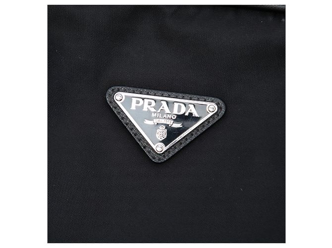Borsa da lavoro Prada in Tessuto con rifiniture in Saffiano nero - vista 5