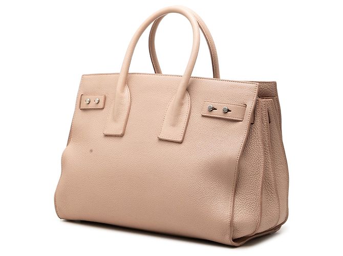 Autre Marque Saint Laurent Sac De Jour Satchel Small in pelle di vitello grana marrone morbida Carne - vista 2