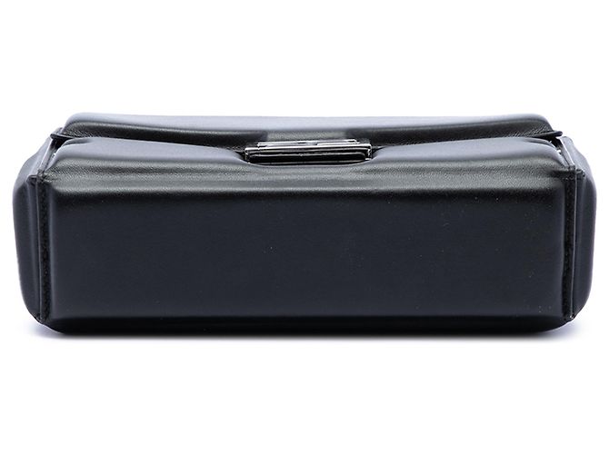 Borsa Satchel Baguette Soft Trunk in pelle nera Fendi Nero - vista 3