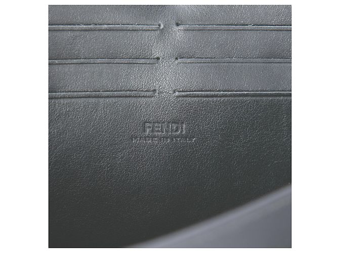 Borsa Satchel Baguette Soft Trunk in pelle nera Fendi Nero - vista 5