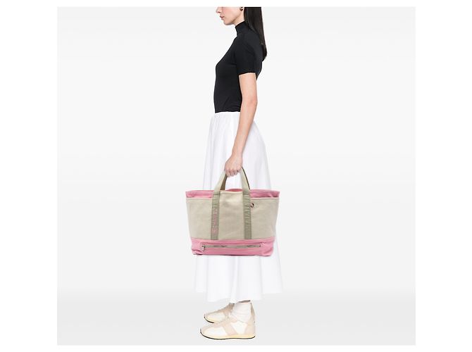 Chanel Beige Large Bicolor Canvas Sports Ligne Tote - Ansicht 5