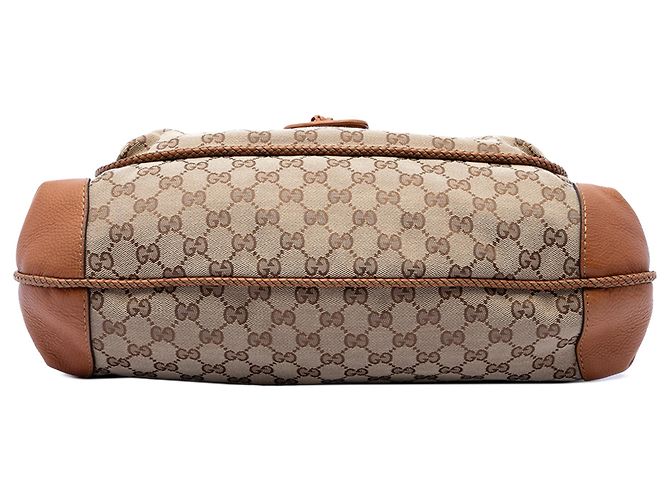 Gucci Marrakech Schultertasche aus beigem GG Canvas - Ansicht 3