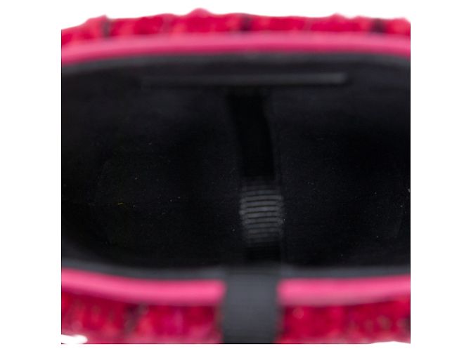 Chanel Handyhalter mit Kette aus rosa Tweed Pink - Ansicht 4