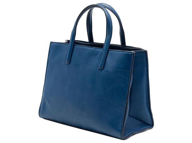 Sac Tote Prada Blue Saffiano Soft Triple Pocket Bleu Bleu foncé - vue 2